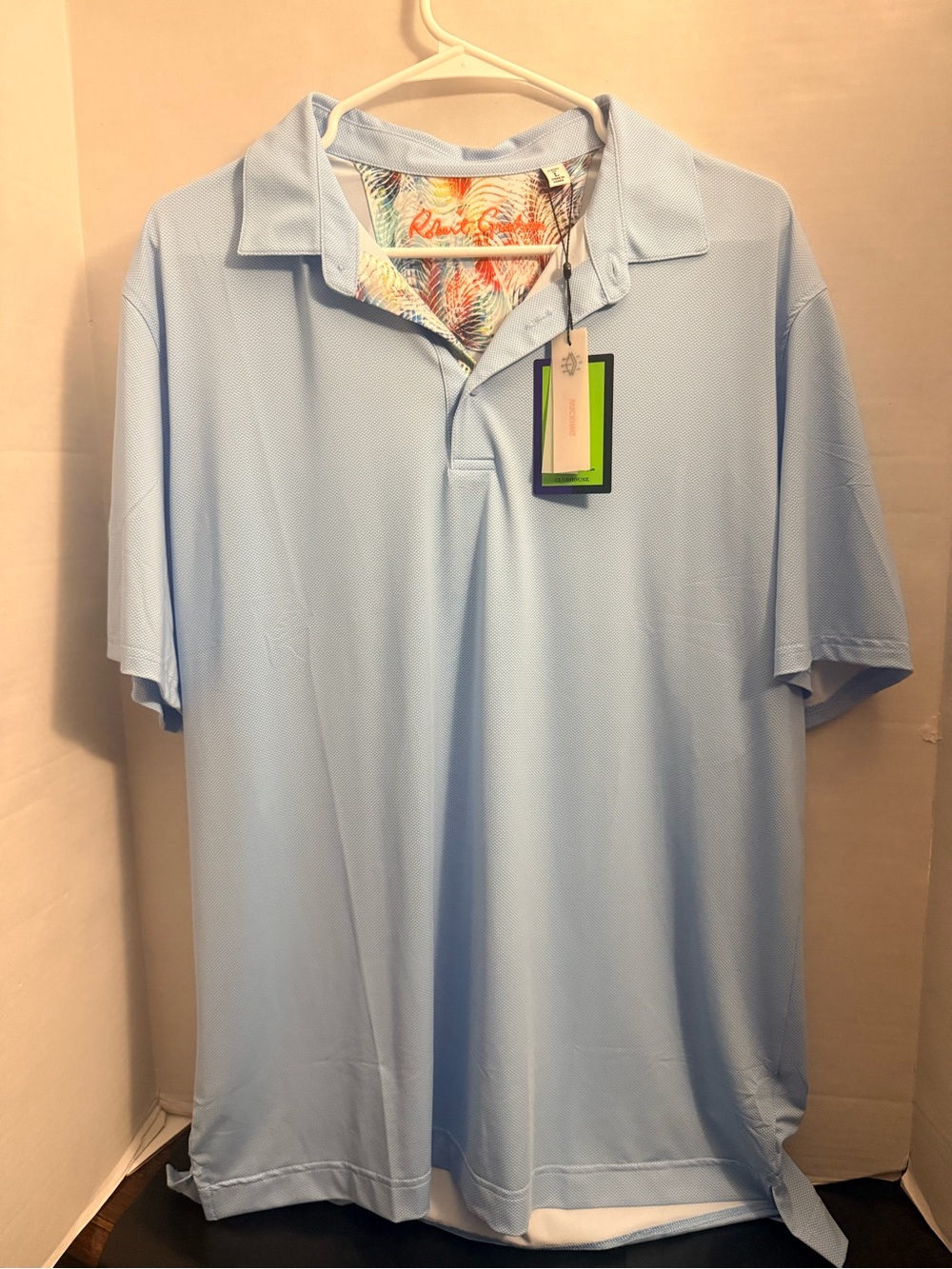 Robert Graham Men's Light Blue Polo Shirt